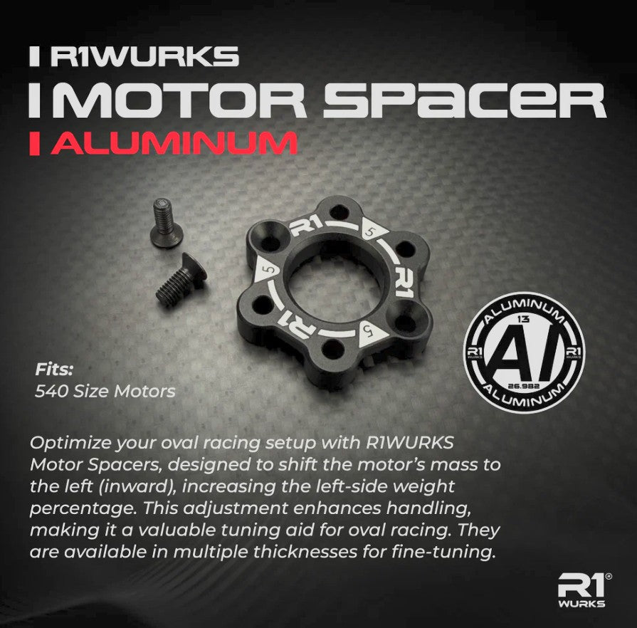 R1WURKS Motor Spacer, Aluminum