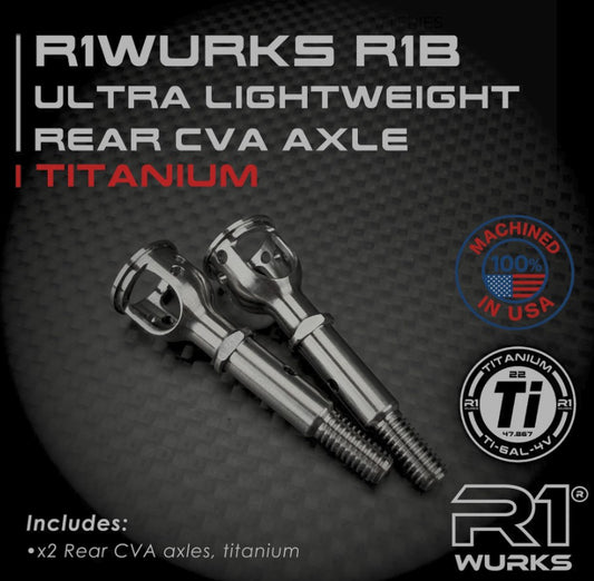 R1WURKS R1B Ultra Lightweight Rear CVA Axle, Titanium