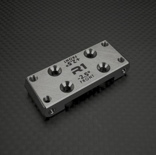 R1B Front Bulkhead, +/-2.5 deg., Stainless Steel, 35g
