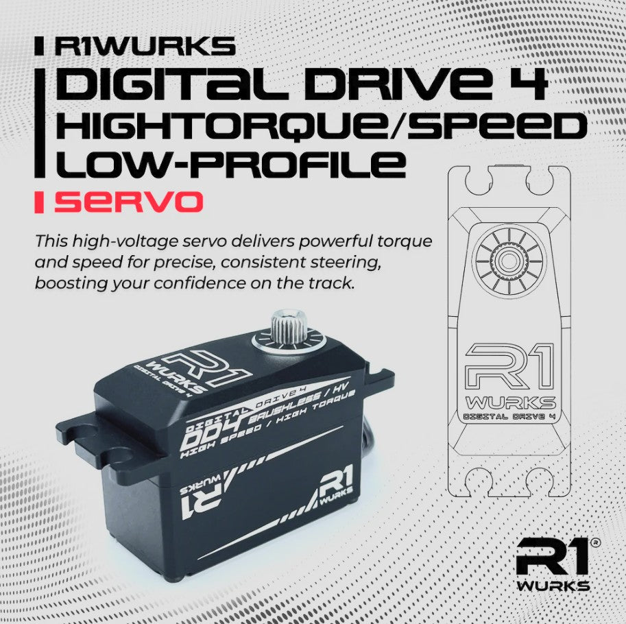 R1WURKS DD4 High Torque/Speed Low-Profile Serv