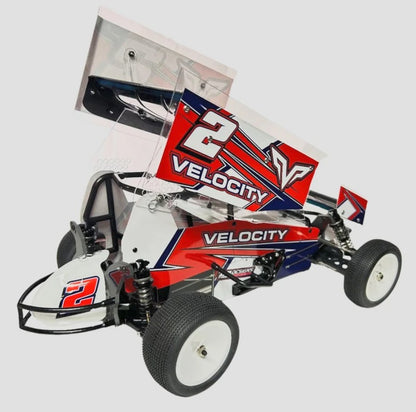 Velocity R/C VS-2 Sprint Car Kit – Dirt Oval, Built or Unbuilt